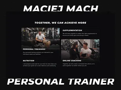 Personal Trainer Website | Landing Page bento hero landing page personal trainer ui ui design ux web web design website