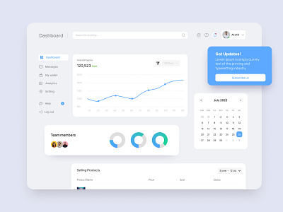 Dashboard ui web