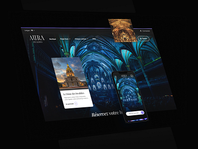 Aura Invalides account aura beryl cart customer dark design desktop ecommerce flat glossy invalides landing light mobile paris project responsive show ui