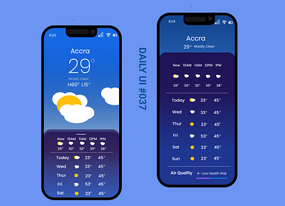 Daily UI #037 -Weather Design app design ui ux