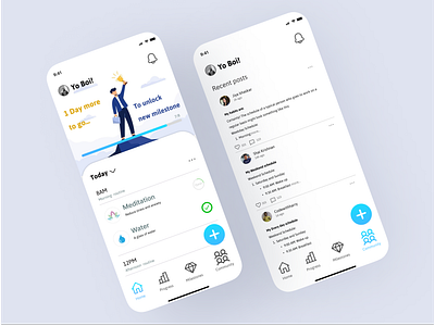 Habit Building App UI🫡 graphic design ui