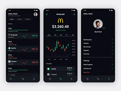 Trading Signal App branding color design graphic design illustration logo productdesign ui ux