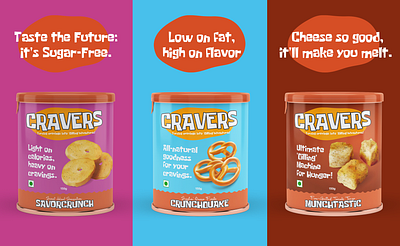 Cravers Chips Branding and Packaging animation branding design graphic design illustration logo social media ui ux vector