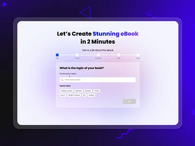 AI eBook Creator UI Design ai ebook figma prototype ui web design