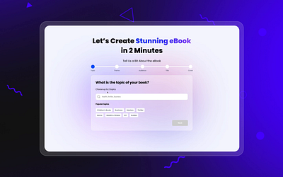 AI eBook Creator UI Design ai ebook figma prototype ui web design