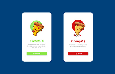 Daily UI _ 011 | Flash Message apppizza daily ui design flashmessage paydesign ui ux