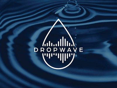 Drop + Wave Logo branding design graphic design illustration logo typography vector