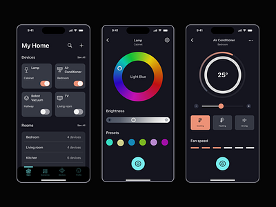 🏡 Smart Home App app beauty best dark mode design excellent figma home new smart smart home ui ux