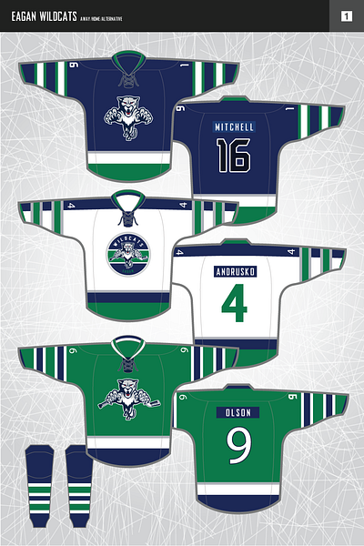 Eagan Hockey Jerseys graphic design