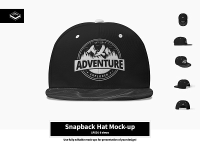 Snapback Hat Mock-up apparel brand branding customizable design fabric fashion graphic design handmade mock mock up mockup pattern print printed product snapback sublimate template wear