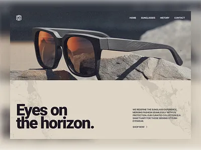 Sunglass Shop Website Landing Page Inspiration above the fold design landing minimal shop summer sun sunglass ui ux website