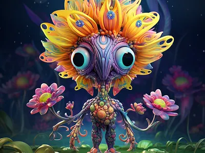SoulFlower Version 2 3d ai character design