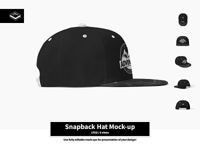 Snapback Hat Mock-up apparel brand branding customizable design fabric fashion graphic design handmade mock mock up mockup pattern print printed product snapback sublimate template wear