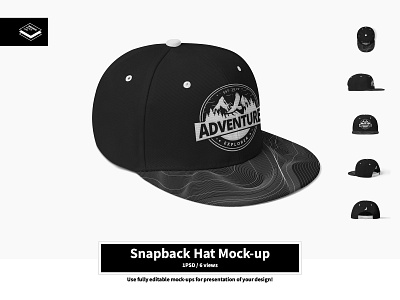 Snapback Hat Mock-up apparel brand branding customizable design fabric fashion graphic design handmade mock mock up mockup pattern print printed product snapback sublimate template wear