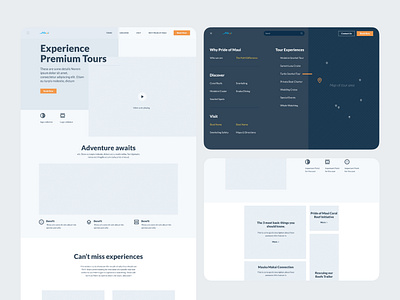Wireframes for Pride of Maui responsive ui ux web design wireframe