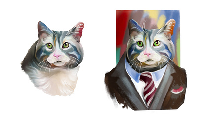 Custom Pet Portrait custom pet portrait digital art illustration oil painting pet pet portrait
