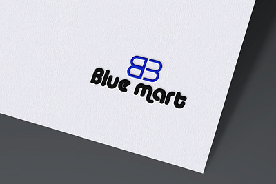 blue mart logo/ logo design/ modern logo 3d animation branding creative logo custom logo graphic design logo logo design mart logo new logo
