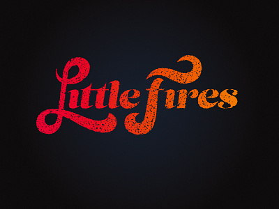 Little Fires logotype 1970s band columbia fire flame funky little fires logo for band logotype rock n roll ryon edwards sc south carolina texture