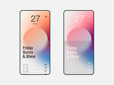 Weather UI app gradient ui ux weather