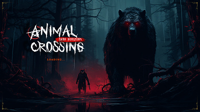 Animal Crossing Reimagined as a Horror animal crossing concept console game loading screen motion graphics redesign sinister typography ui design ui video game video game