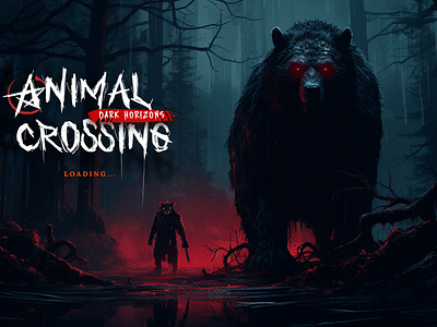 Animal Crossing Reimagined as a Horror animal crossing concept console game loading screen motion graphics redesign sinister typography ui design ui video game video game