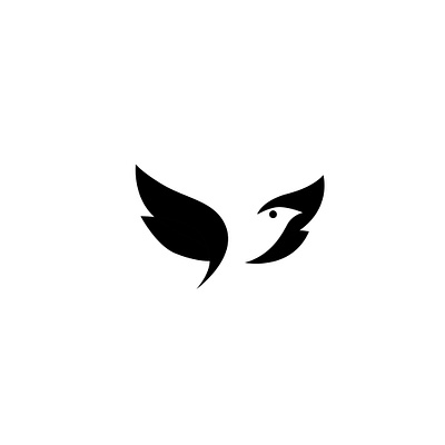 bird bird branding flying graphic design logo monochrome simple wings