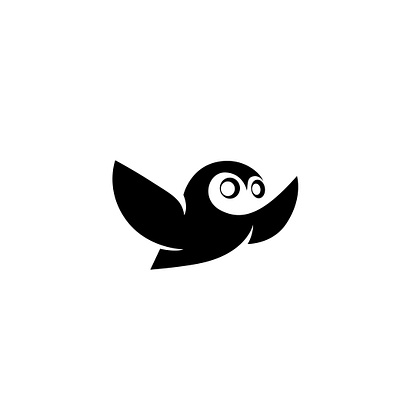owl branding graphic design logo minimalistic monochrome owl silent simple wide eyes
