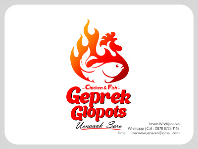 Logo Ayam geprek, ayam geprek est : image vectorielle de stock