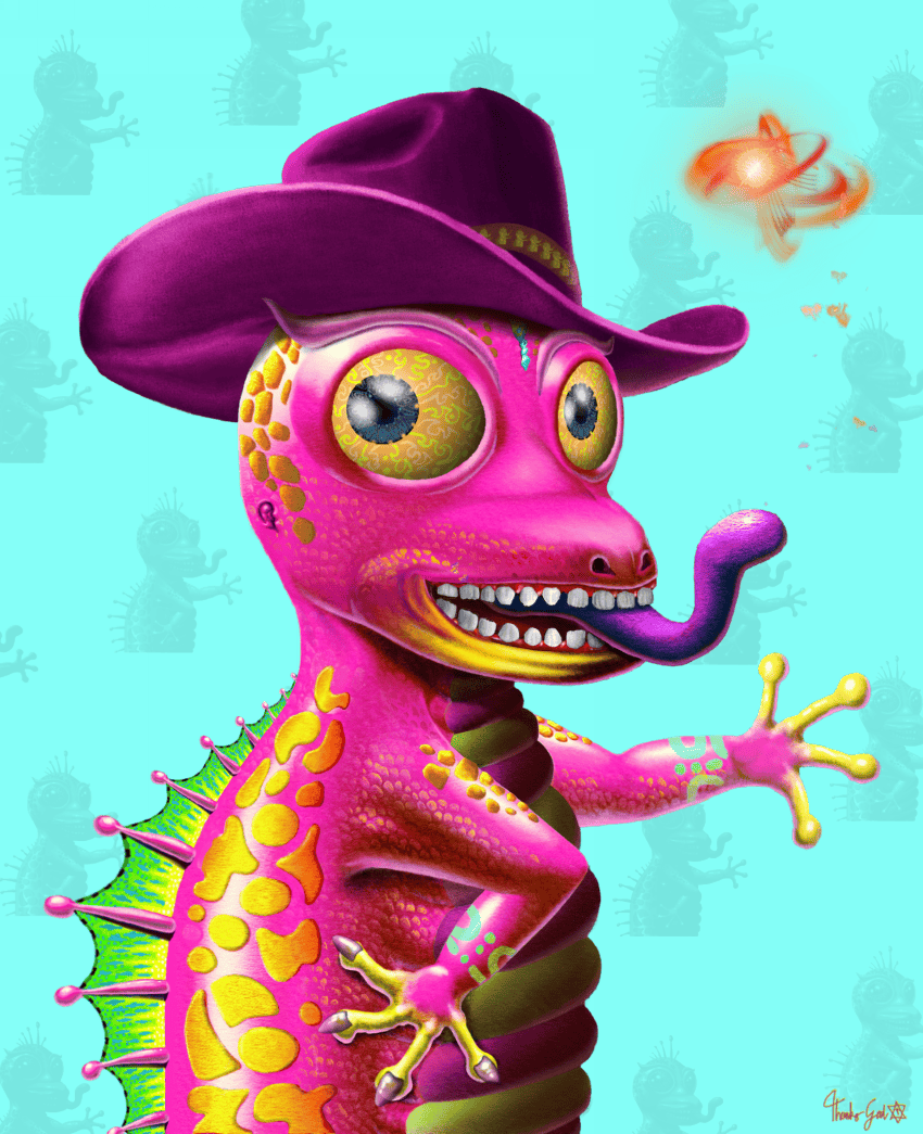 LizardOlmighty 7# Opensea animal animation animal illustration animated gif animation animation traditional cartoon character crypto art digital collectible digital painting dribble artist lizard lizardolmighty nft nft art nft collection nft配布 opensea wonderfull animation