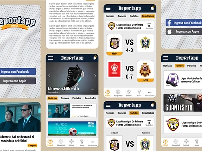 Deportapp México app app interface app ui design apps ui design baseball basketball box futball mobile app design sport tenis ui ux web design