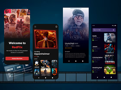 OTT Platform App - UI Design 3d app apple apple ui branding graphic design movie movie app ui ux