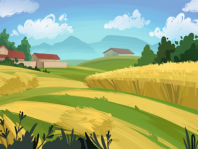 Hills art background backgroundart drawing illustration keroanimation