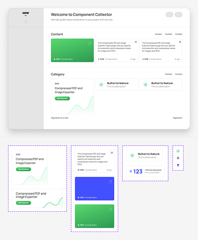 Card: App Dashboard UI from Component Collector app card component dashboard figma odw saas