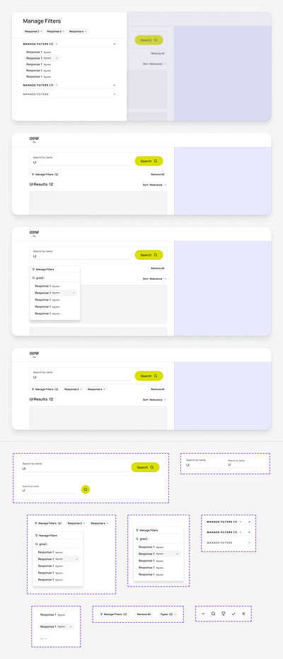 Search Filters with Tags / Chips from Component Collector categories component design dropdown figma filter odw search ui