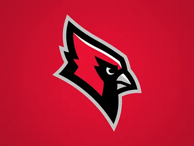 Ball State Cardinals Primary Cardinal Head Logo ball state branding cardinals college sports illustration mascot logo