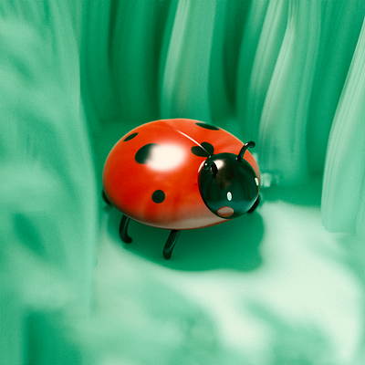 Ladybug 3d 3dillustration 3dmodeling blender character cycles illustration