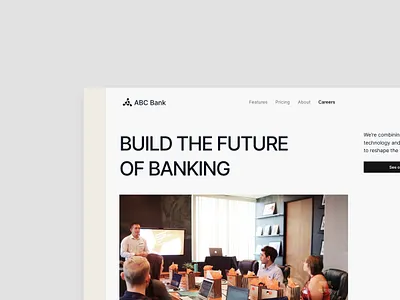 Careers Page UI banking career page design job landing page product design ui ux web design