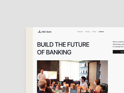 Careers Page UI banking career page design job landing page product design ui ux web design