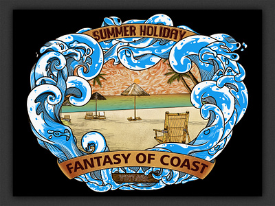 Summer Holiday - Fantasy of Coast graphic design