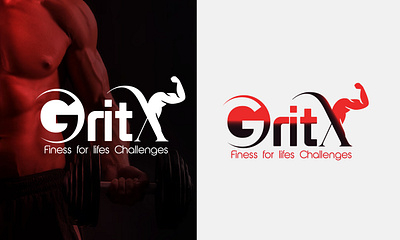 Gritx Logo/ Filness Logo 3d advertising body fit logo bodybuilder brand branding design fitness logo graphic design gritx logo gym gym logo health healthy illustration lifestyle logo logo design motion graphics sport