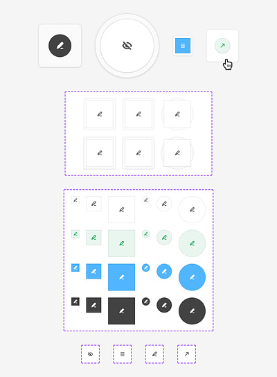 Icon Button (No Text) from Component Collector button component design figma icon odw ui