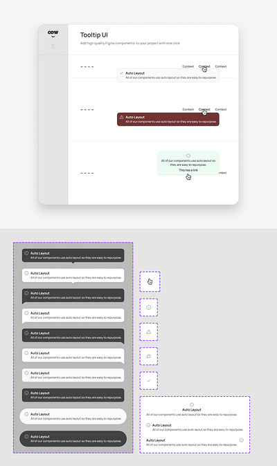 Tooltip Pack from Component Collector component design figma odw tooltip ui