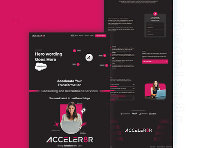 acceler8r website figma graphic design typography ui ux