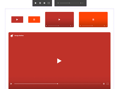 Video Player UI from Component Collector component design figma odw player ui video