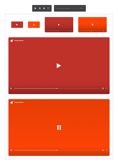 Video Player UI from Component Collector component design figma odw player ui video