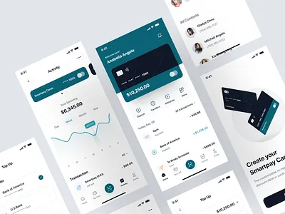 Smartpay - Fintech App clean design designer finance fintech mobile mobile design ui ui kit ui8 uidesign uikit ux uxdesign uxkit