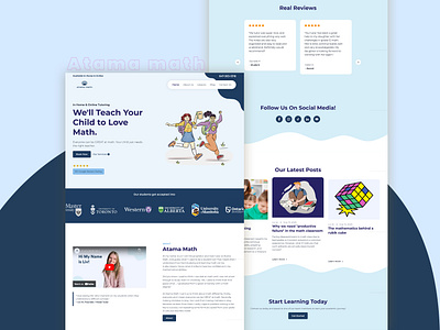 Atama Math Website design figma ui ux