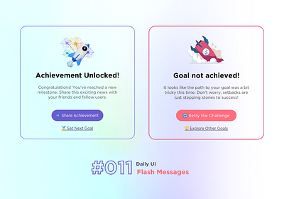 Simple Flash Message Design: #011 Daily UI Challenge dailyuichallenge design figma graphic design illustration layoutdesign ui