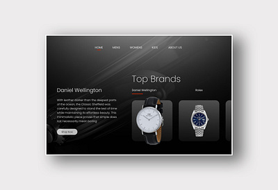 Watch Website UI Design branding design graphic design logo ui watch