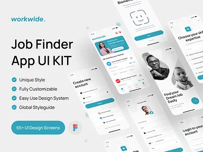 Job Finder App Redesign UI adobe xd app app design apple application branding design figma graphic design interface iphone job mobile ui uiux web design